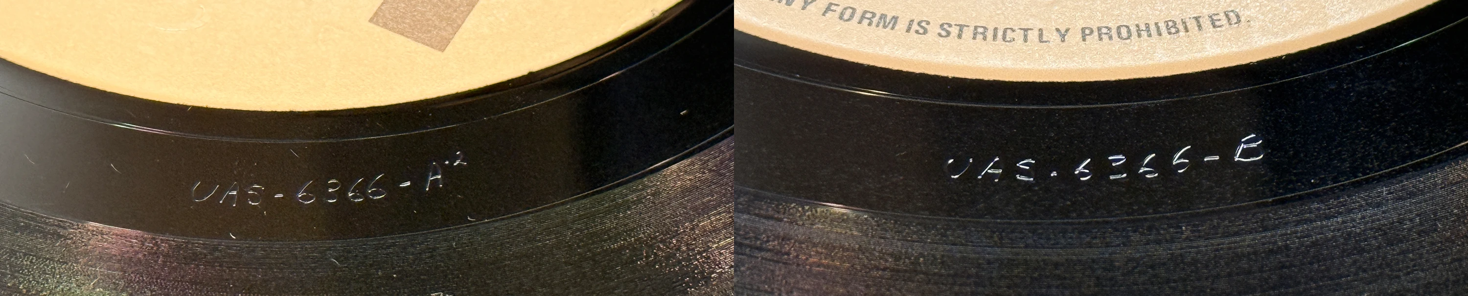 A Hard Day's Night (US Format), LP.6366.UA5.2, matrix stamp detail