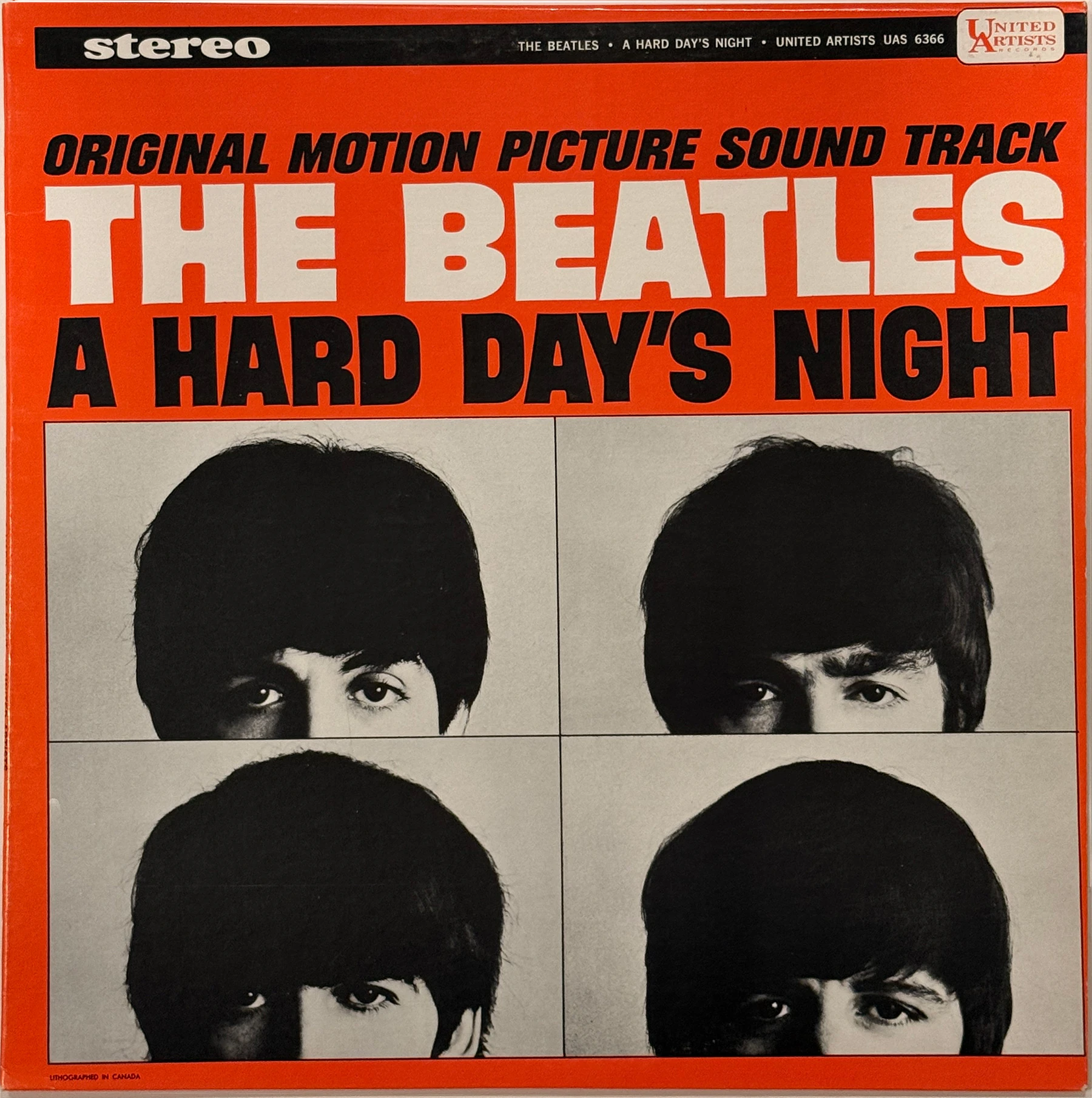 A Hard Day's Night (US Format), LP.6366.UA2.2, cover photo