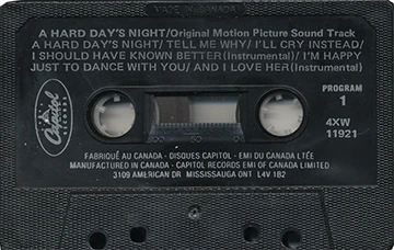 A Hard Day's Night (US Format), K7.11921.7B.1