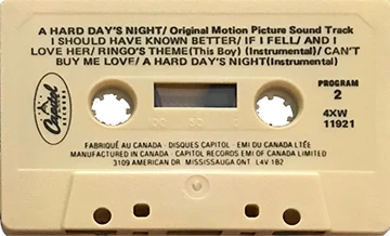A Hard Day's Night (US Format), K7.11921.3A.2