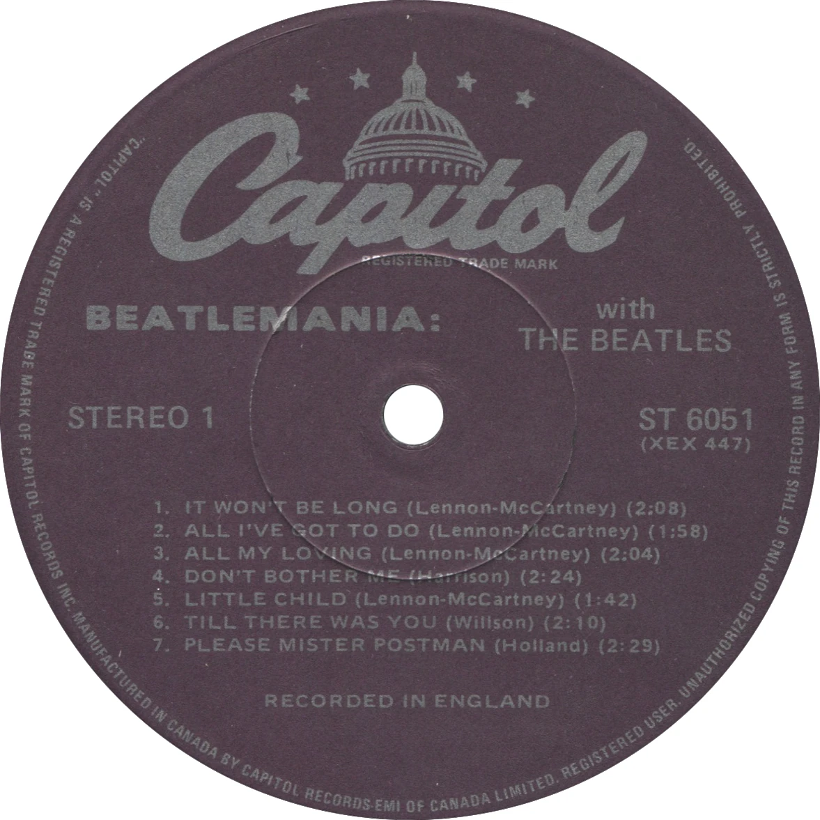 Beatlemania! With The Beatles, LP.6051.10.1