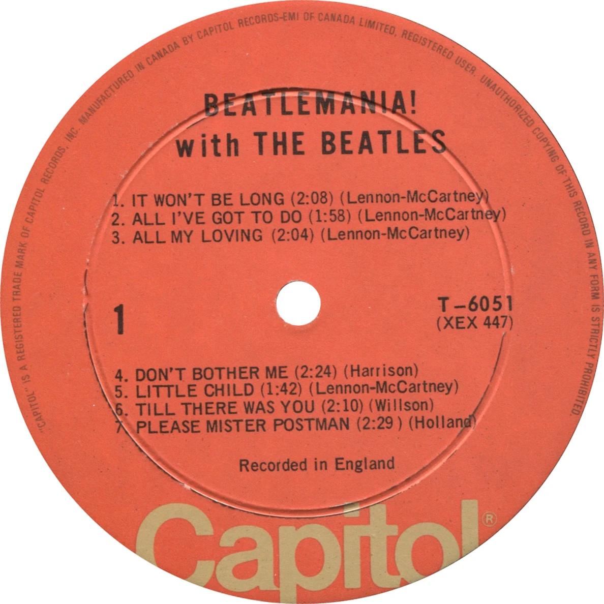 Beatlemania! With The Beatles, LP.6051.7.2