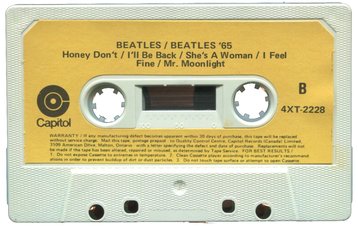 Beatles'65, K7.2228.1.1, side B label