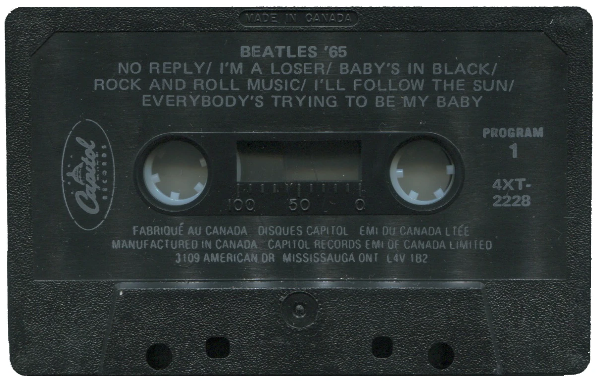 Beatles'65, K7.2228.1.2, black shell, programme 1
