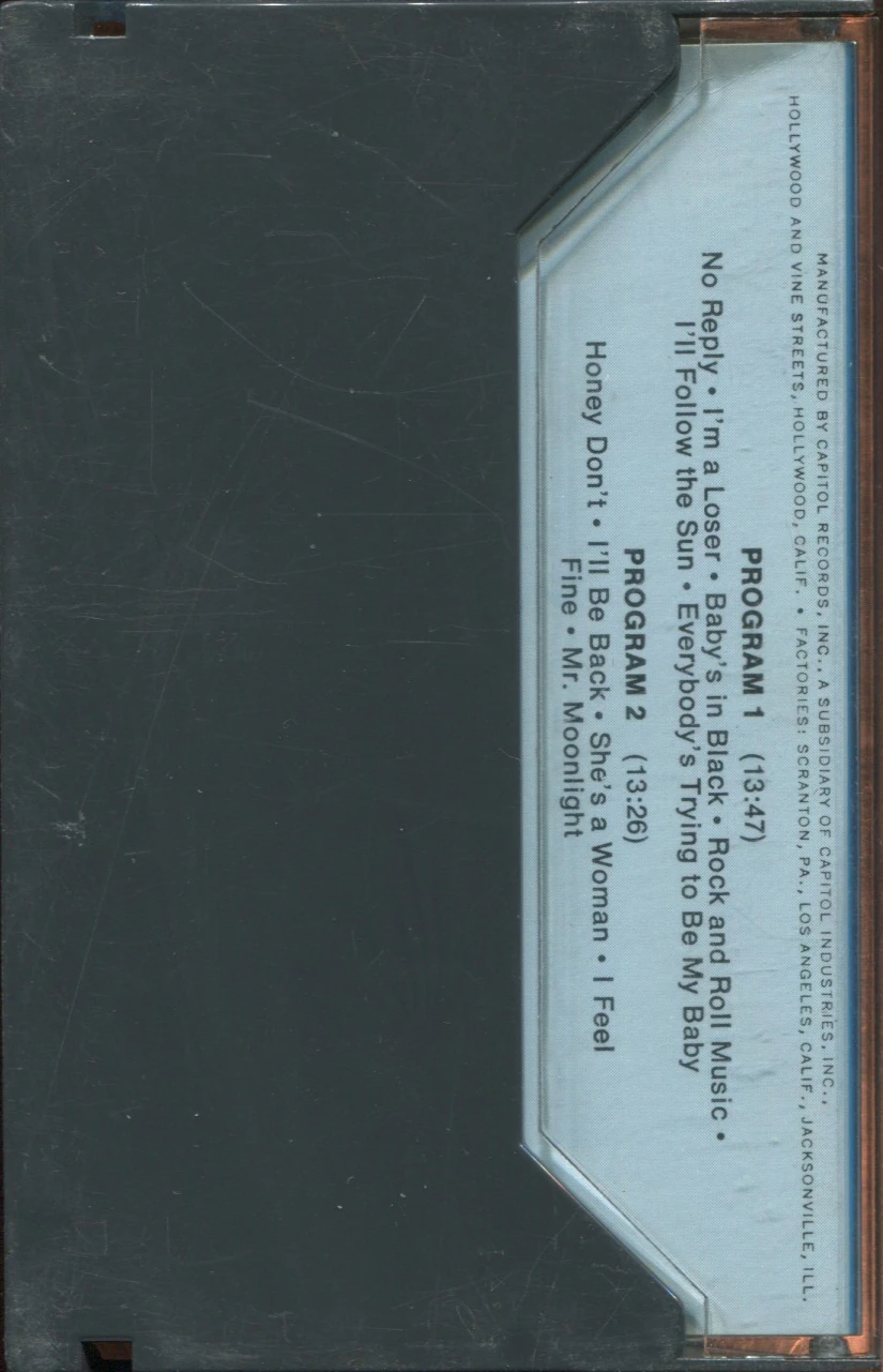 Beatles'65, K7.2228.1.1, J-card back panel in case