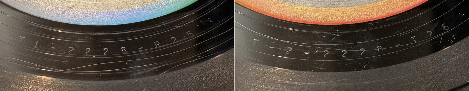 Beatles'65, LP.2228.2.3, matrix stamp detail (same plates as LP.2228.2.2)
