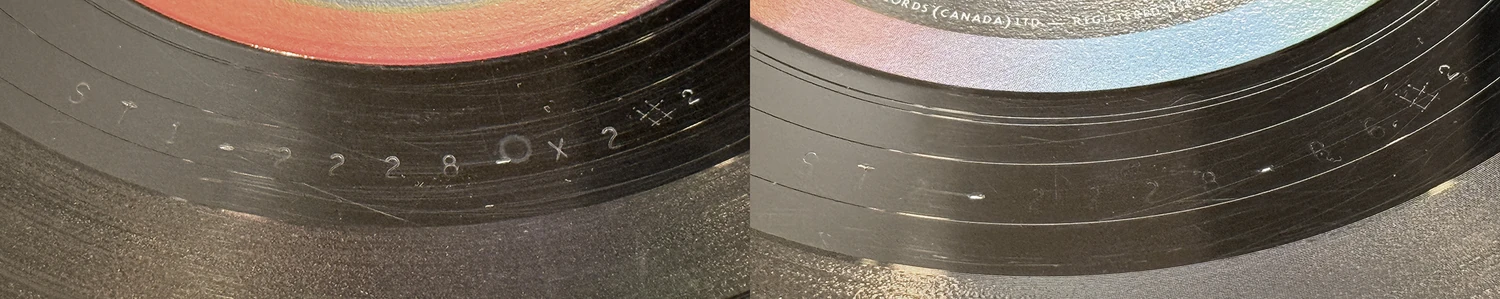 Beatles'65, LP.2228.2.4, matrix stamp detail (same plates as LP.2228.2.5 and LP.2228.2.6)