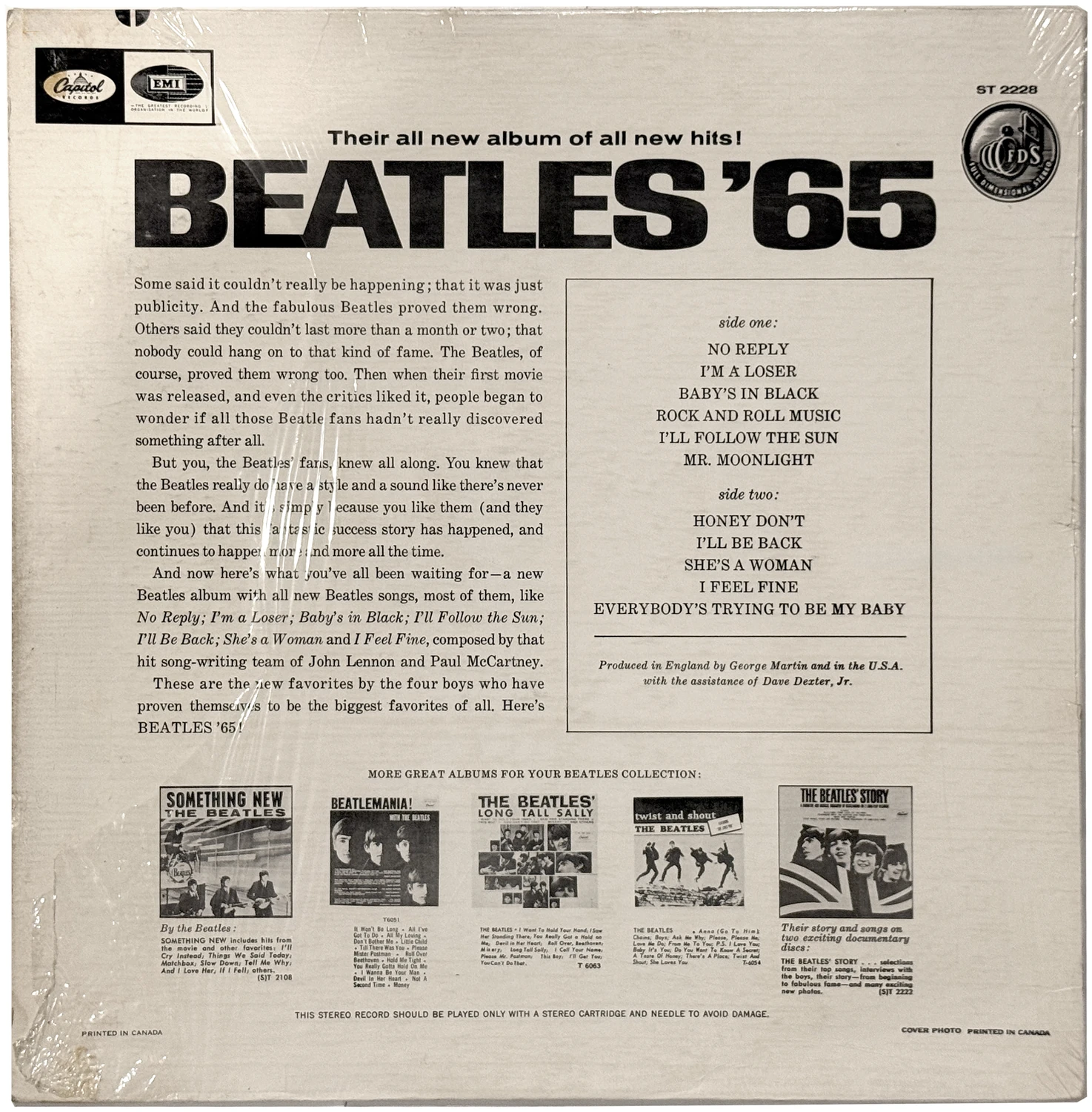 Beatles'65, LP.2228.5.1, back cover
