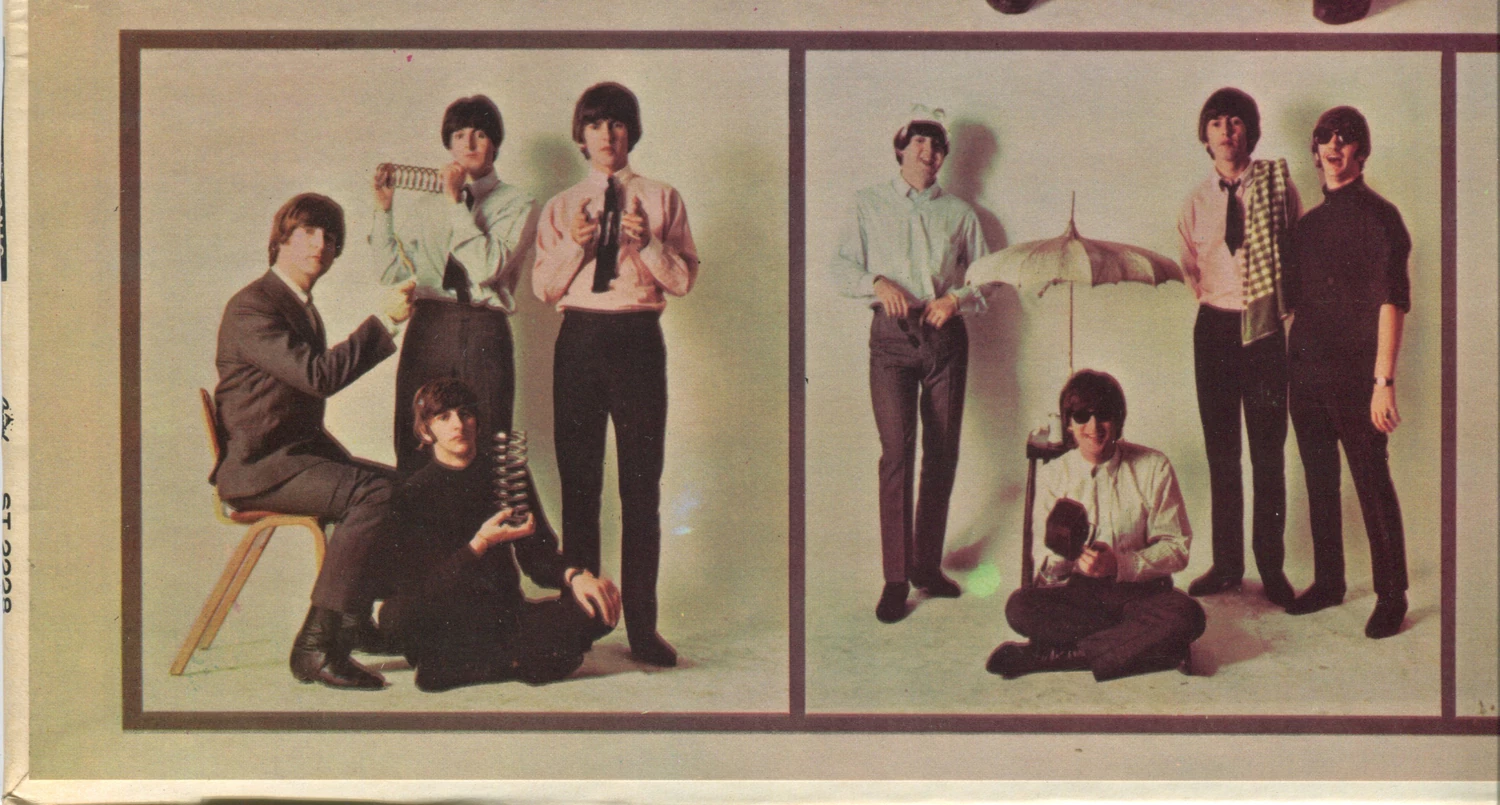 Beatles'65, LP.2228.6.2, front cover detail, bottom photos