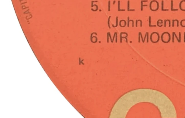 The small printed 'k' on the label of a Keel pressing (LP.2228.7.1)