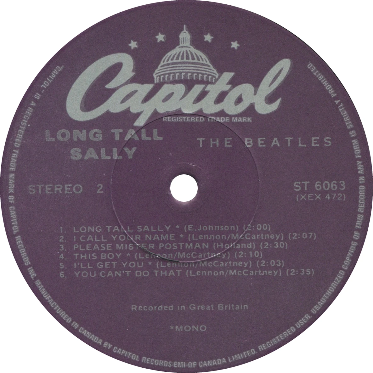 Long Tall Sally, LP.6063.10.2