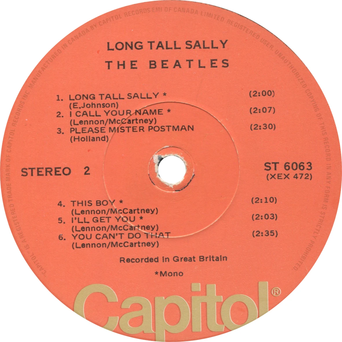 Long Tall Sally, LP.6063.8.1