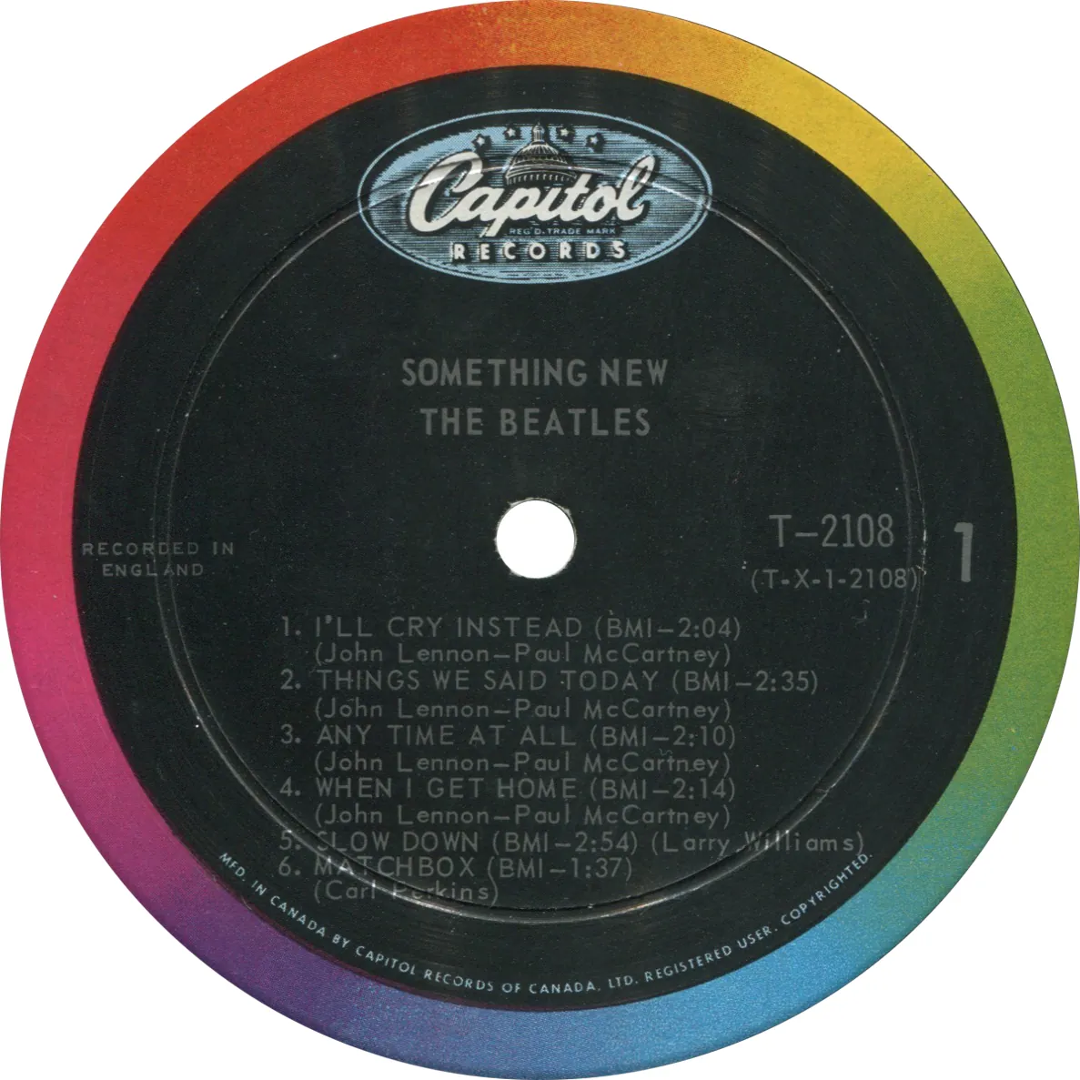 Something New, LP.2108.1.1, label A