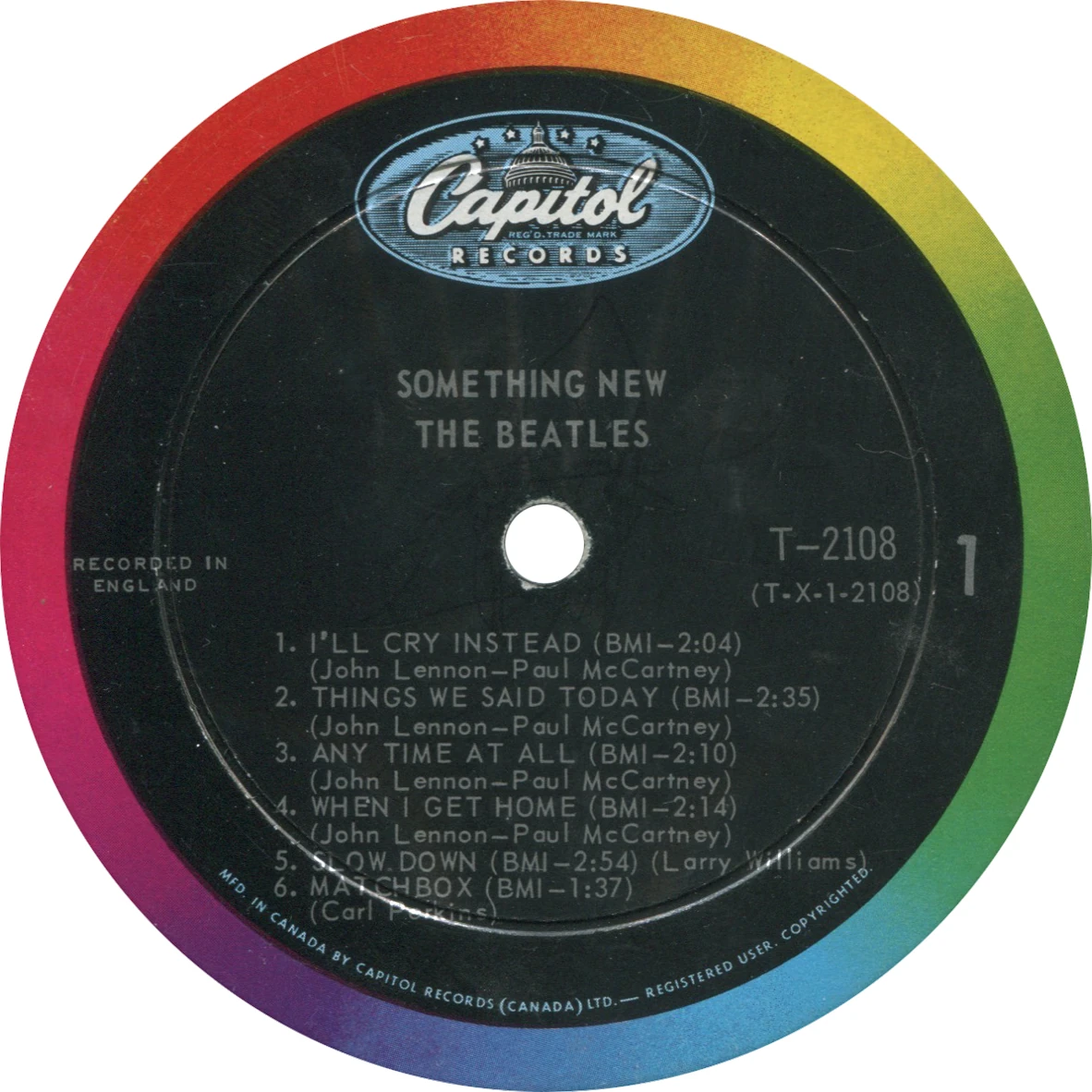 Something New, LP.2108.2.2, label