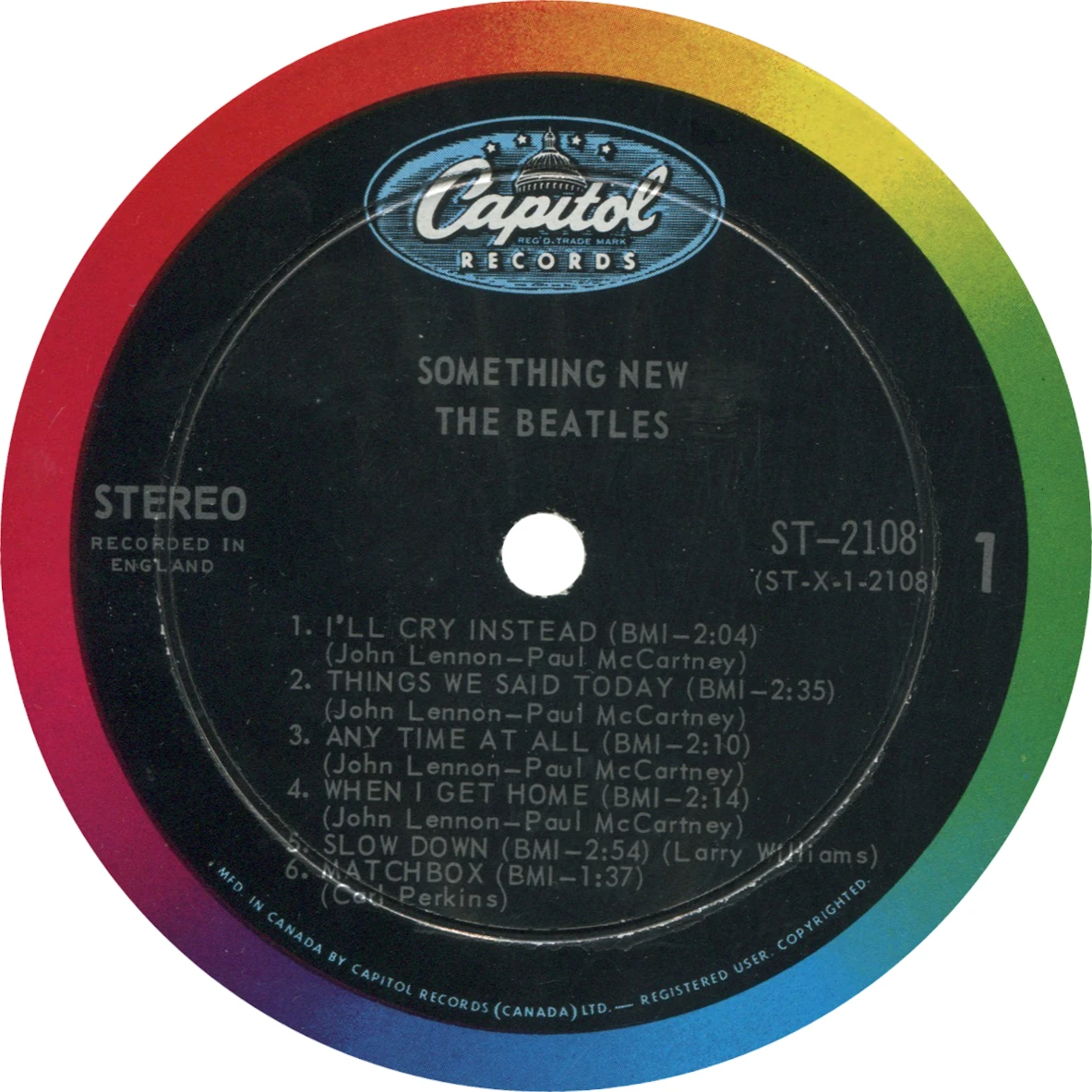 Something New, LP.2108.2.3, label