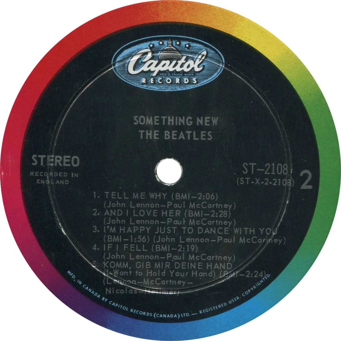 Something New, LP.2108.2.3, label