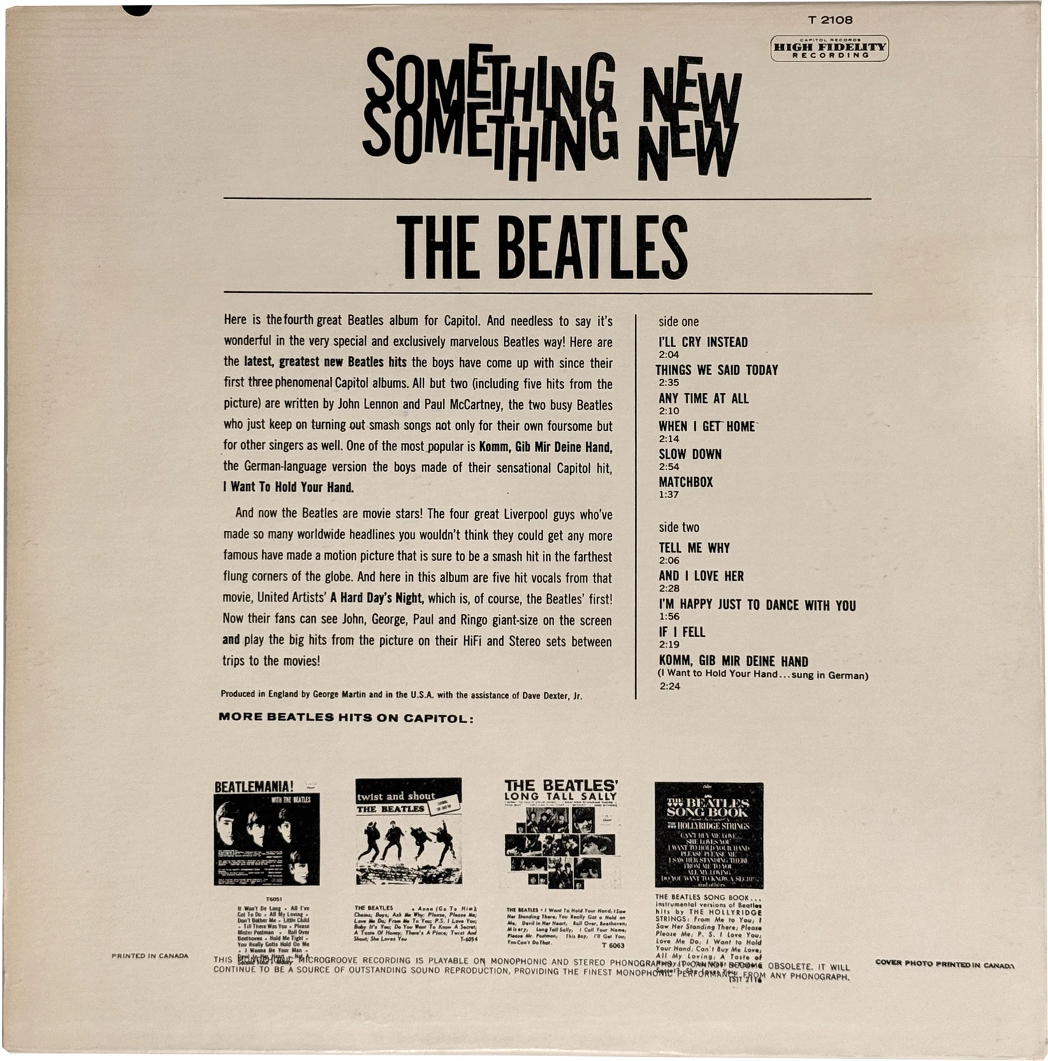 Something New, LP.2108.6.2, endos