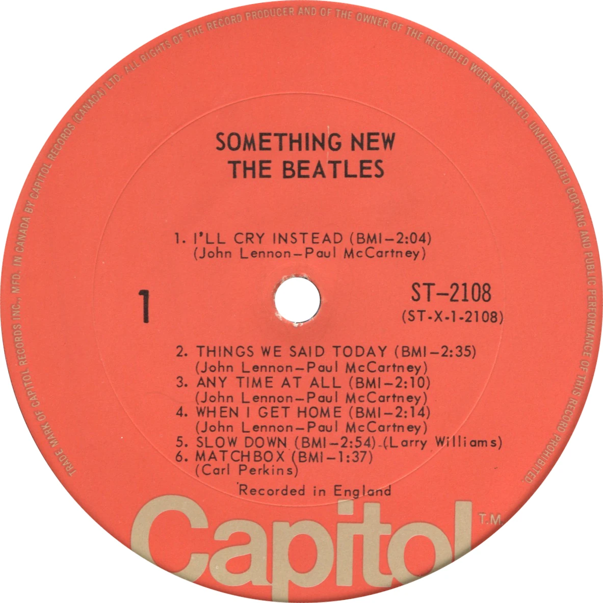 Something New, LP.2108.6.4, étiquette face 1
