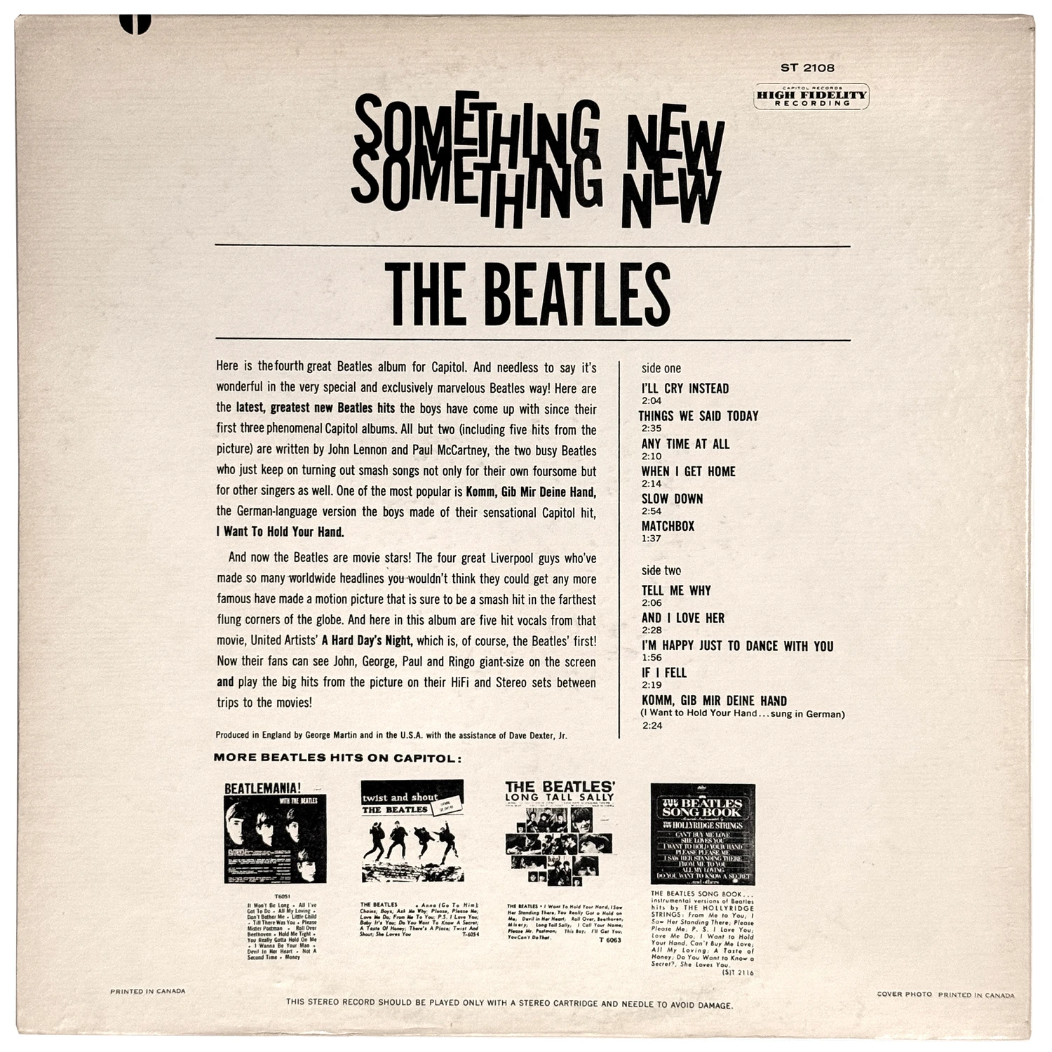 Something New, LP.2108.6.4, endos