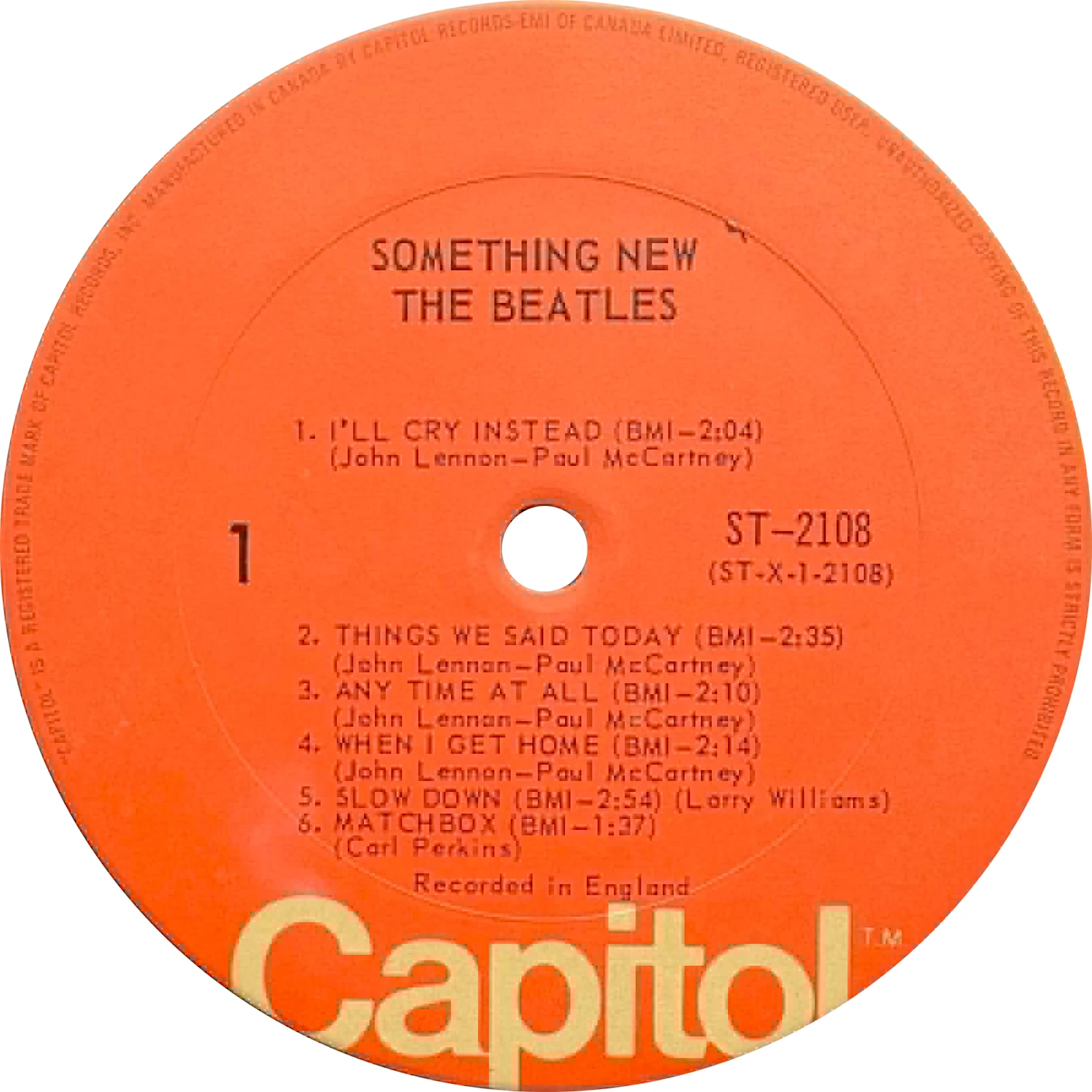 Something New, LP.2108.7.2, étiquette face 1
