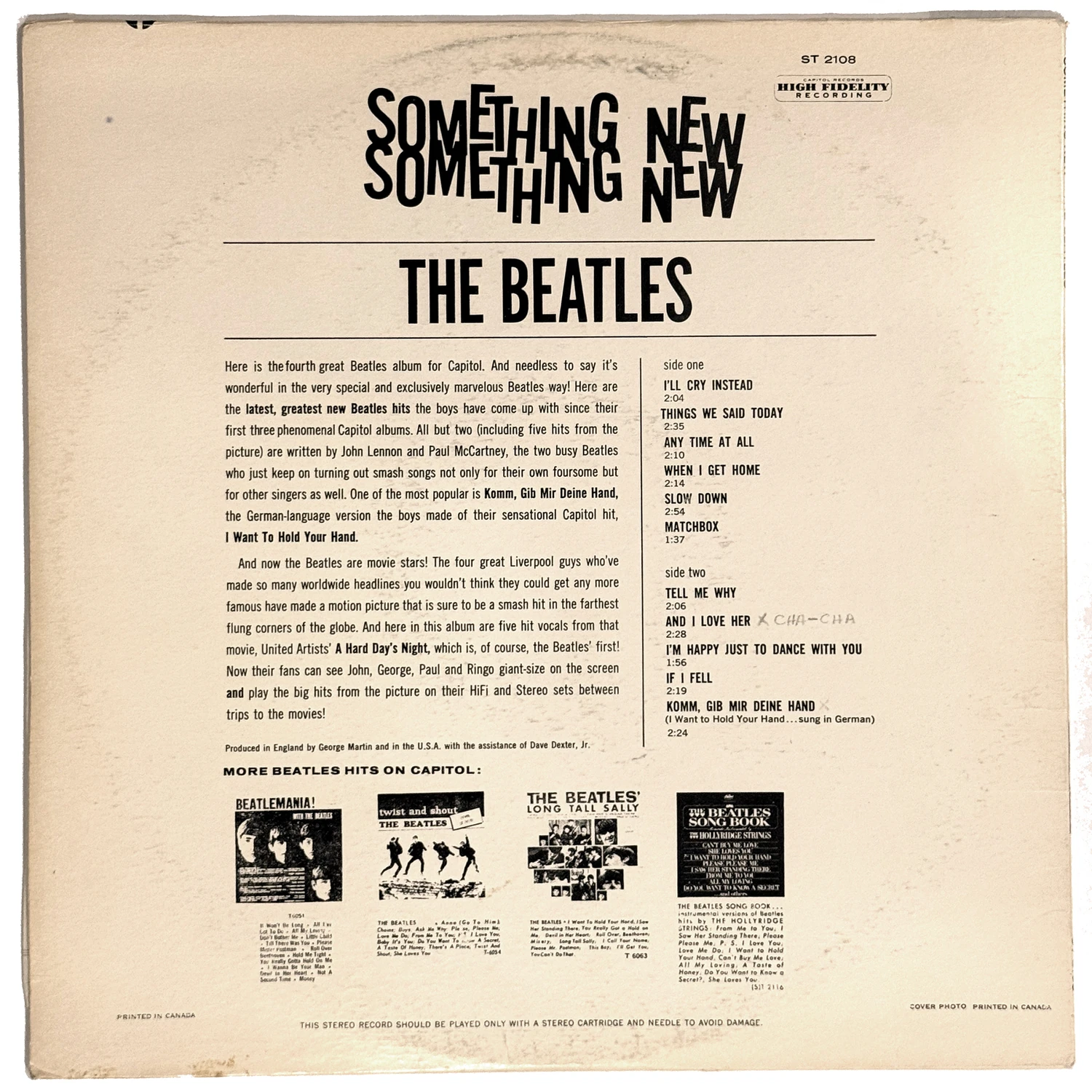 Something New, LP.2108.7.2, endos