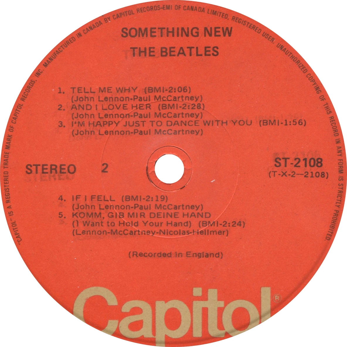 Something New, LP.2108.8.1, étiquette face 2