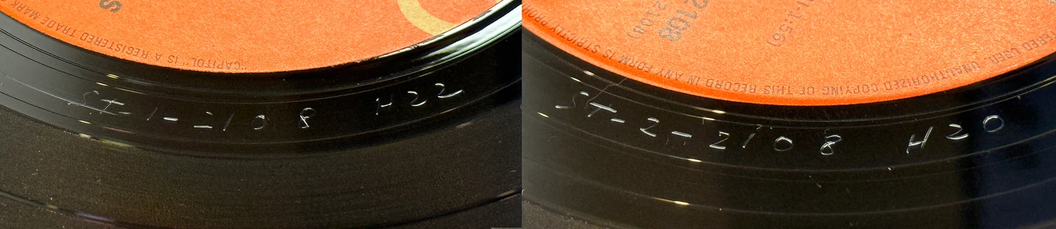 Something New, LP.2108.8.1, détail du numéro de matrice