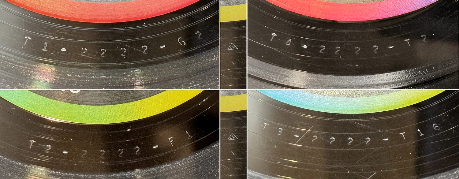 The Beatles' Story, LP.2222.1.1, matrix stamp detail