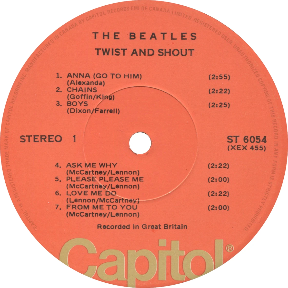 Twist And Shout, LP.6054.8.1