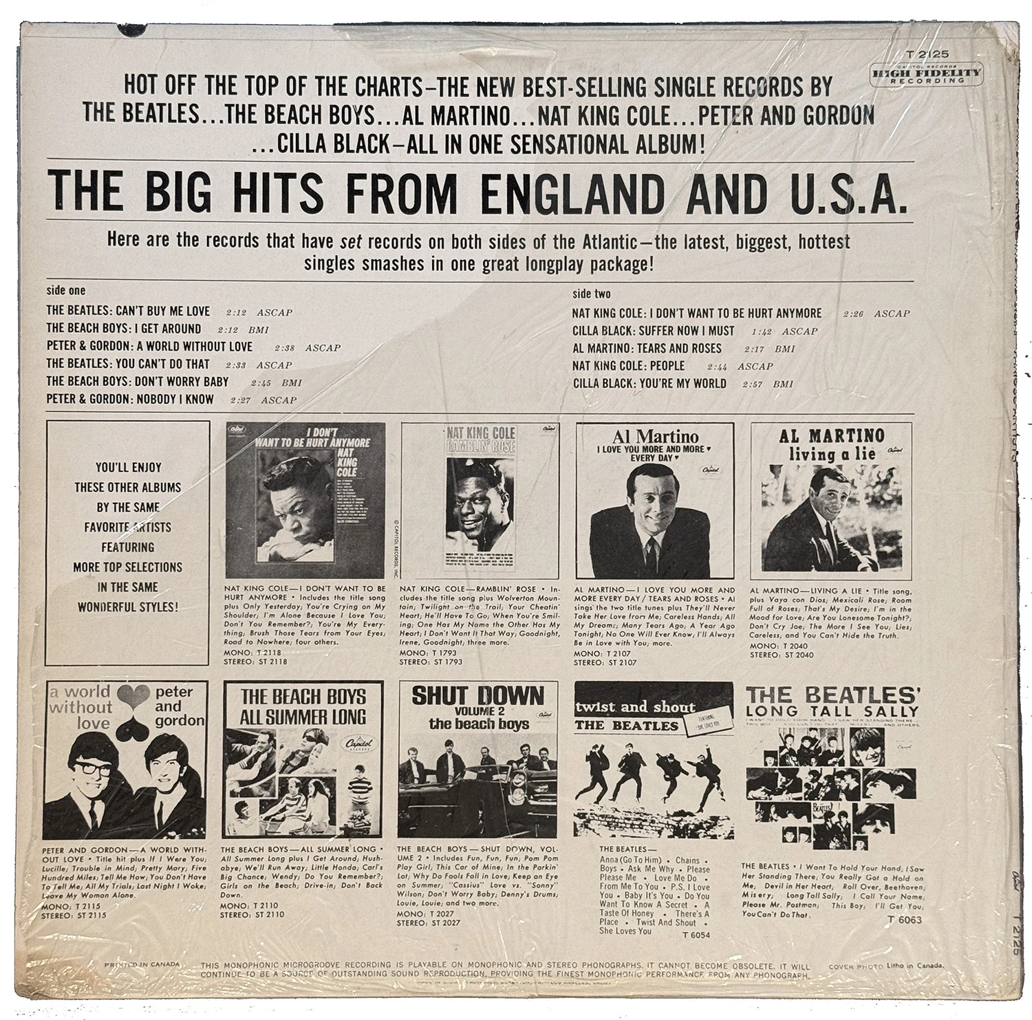 The Big Hits from England and the U.S.A. (Capitol compilation), LP.2125.1.1, shrink-wrap photo