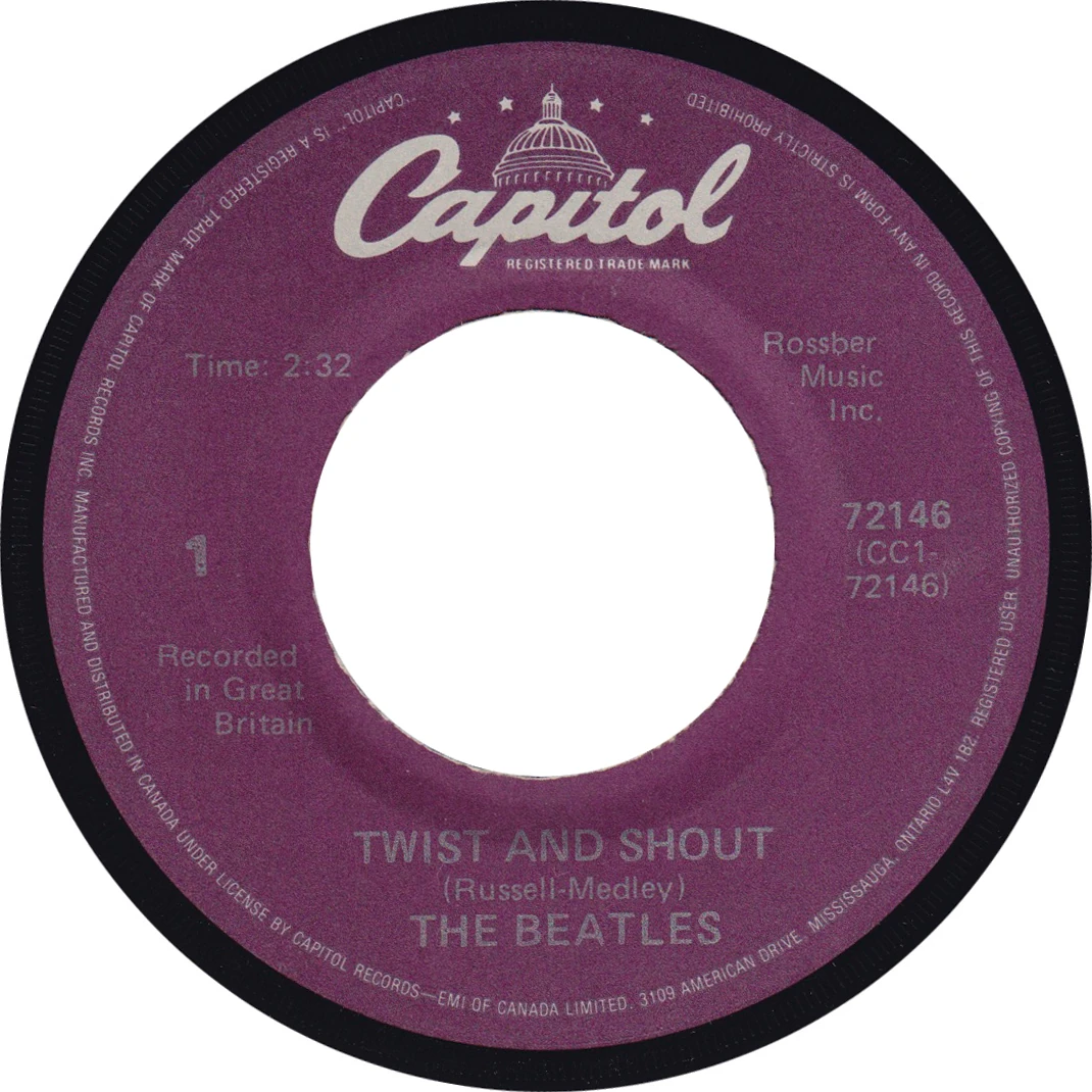 Twist And Shout / There's A Place, 45.72146.11.1