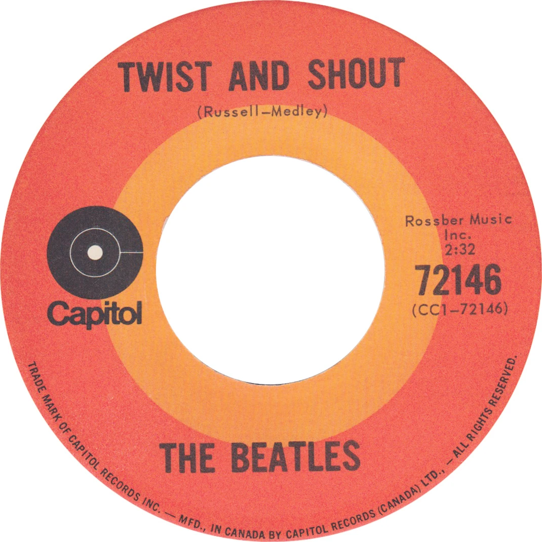 Twist And Shout / There's A Place, 45.72146.5.2