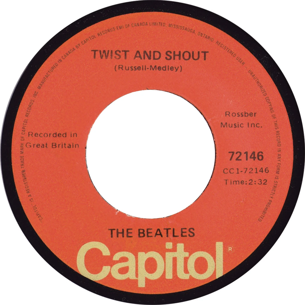 Twist And Shout / There's A Place, 45.72146.8.1