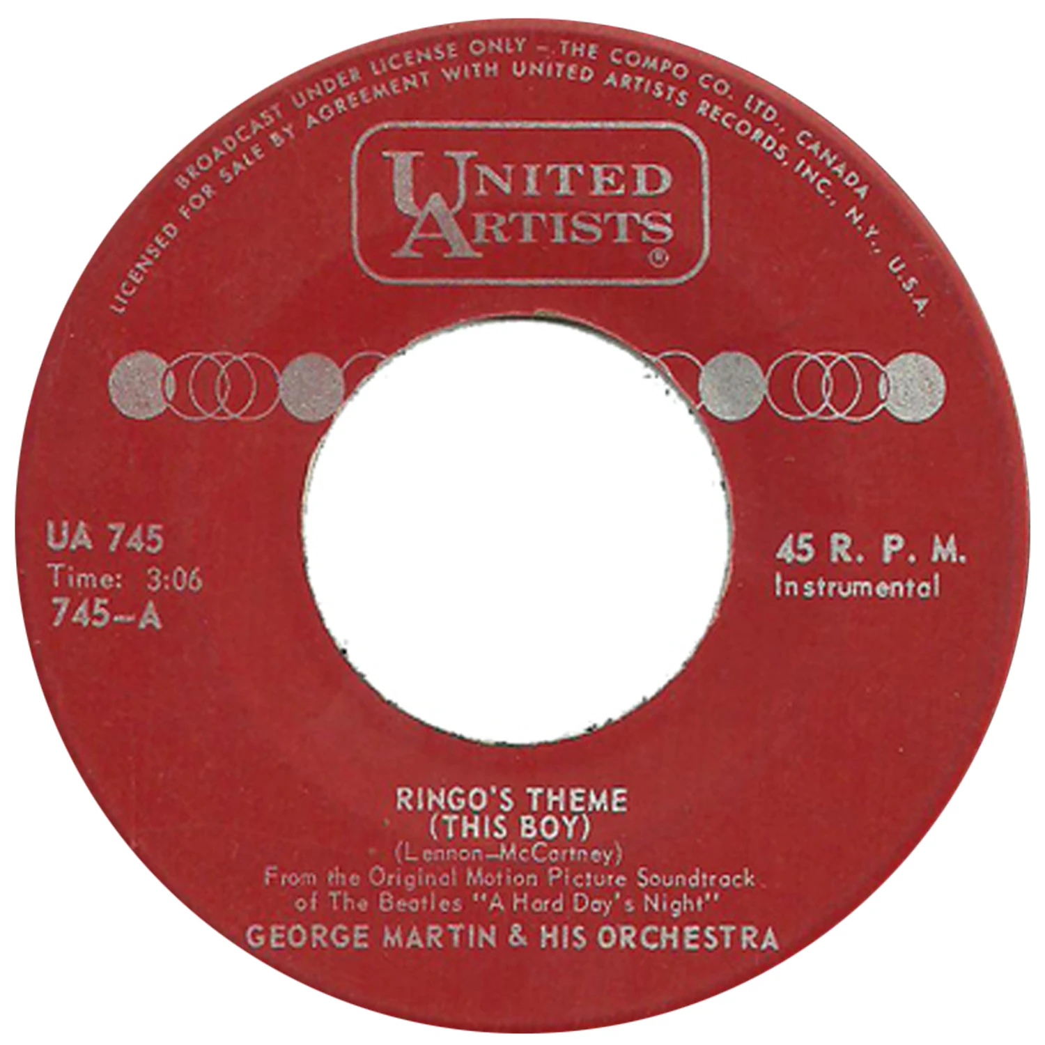 A Hard Day's Night (US Format), LP.3366.UA1.1