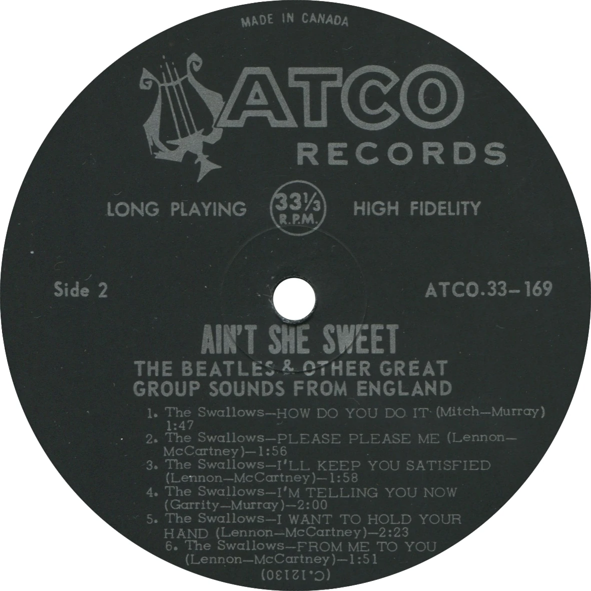 Ain't She Sweet (ATCO compilation), LP.33169.AT.1