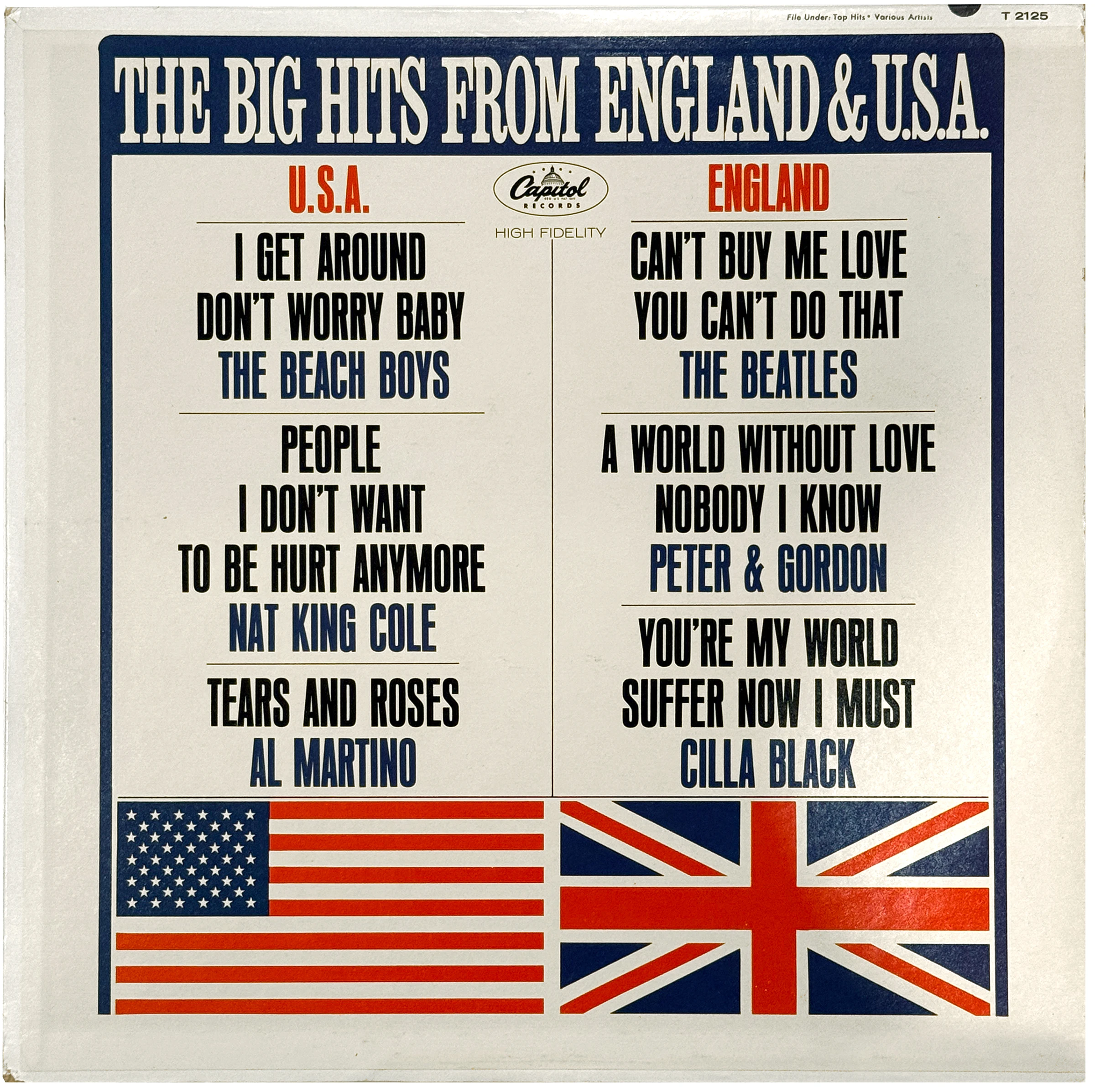 The Big Hits from England and the U.S.A. (Capitol compilation), LP.2125.1.1