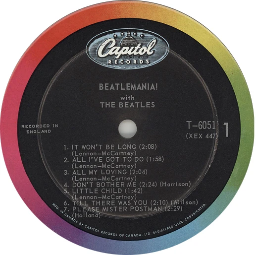 Beatles music formats released in Canada - Canadian Pressing Plants
