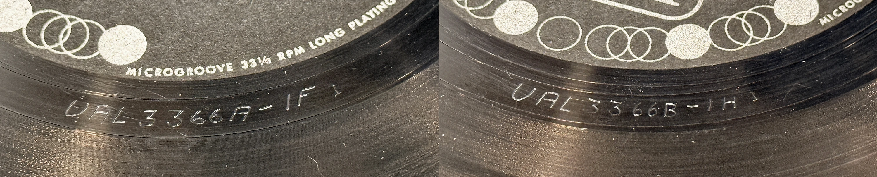 A Hard Day's Night (US Format), LP.3366.UA1.3, matrix stamp detail