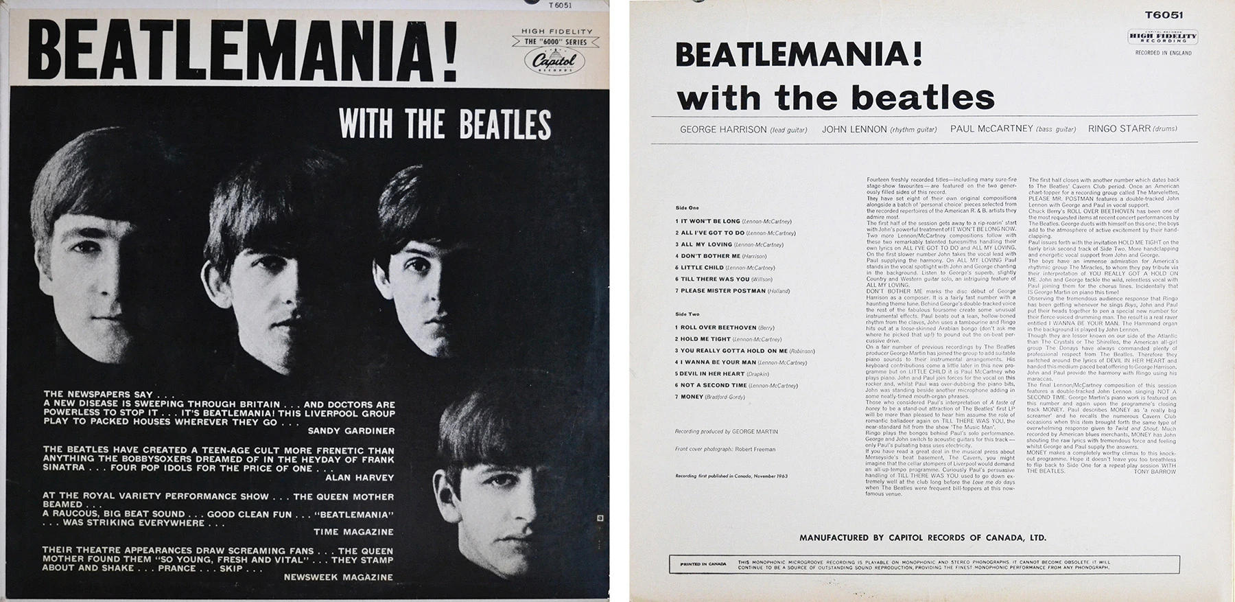 Beatlemania! With The Beatles, LP.6051.6.1
