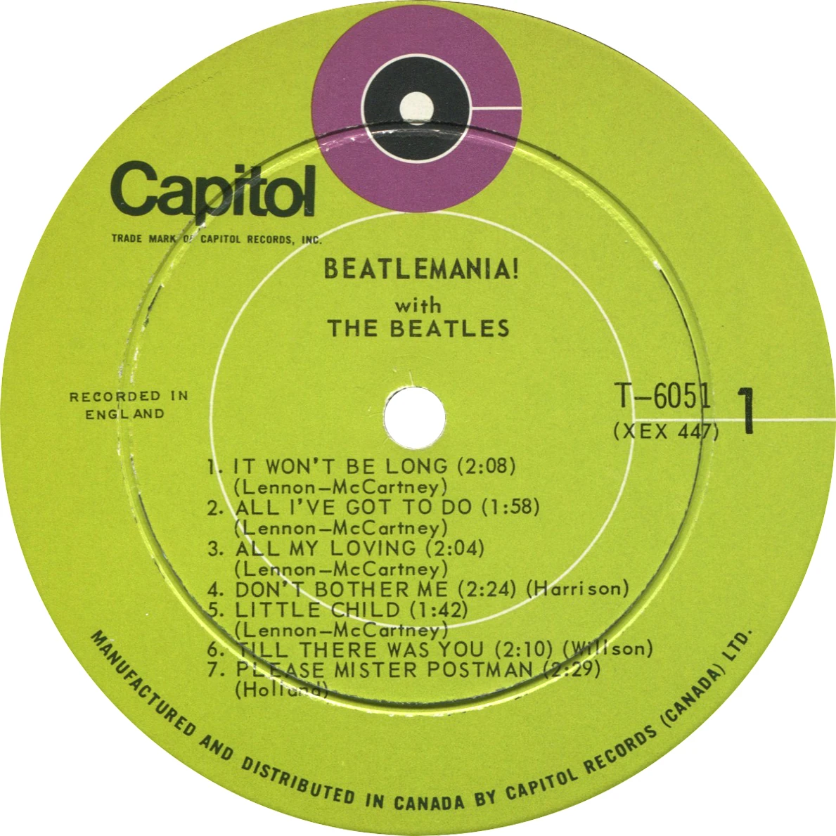 Beatlemania! With The Beatles, LP.6051.4.1