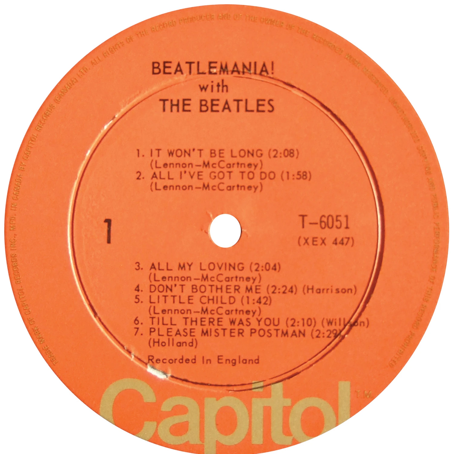Beatlemania! With The Beatles, LP.6051.6.1