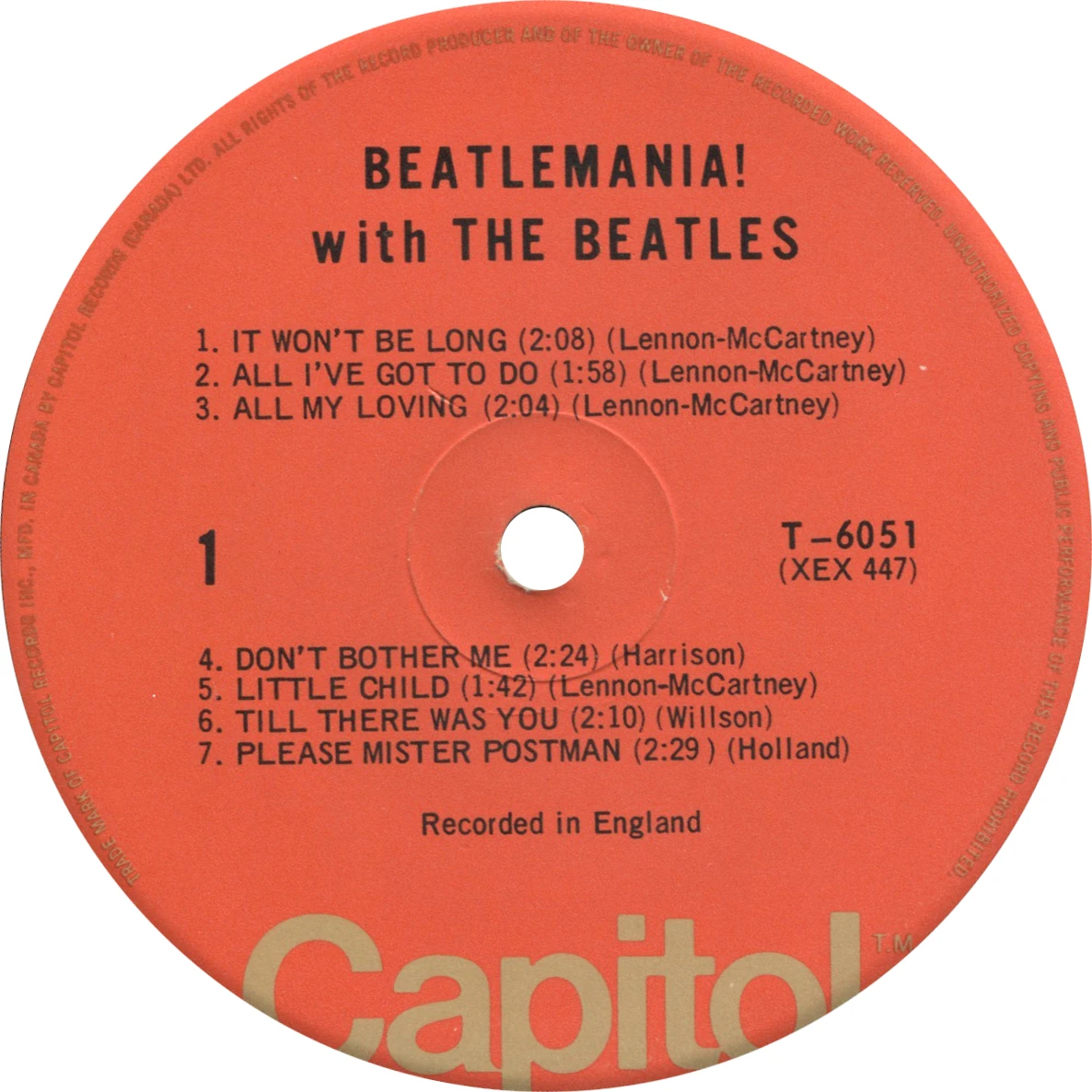 Beatlemania! With The Beatles, LP.6051.6.2