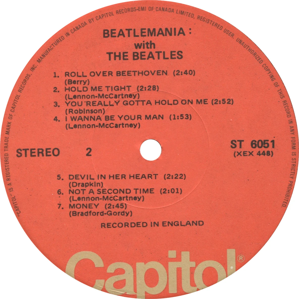 Beatlemania! With The Beatles, LP.6051.8.1