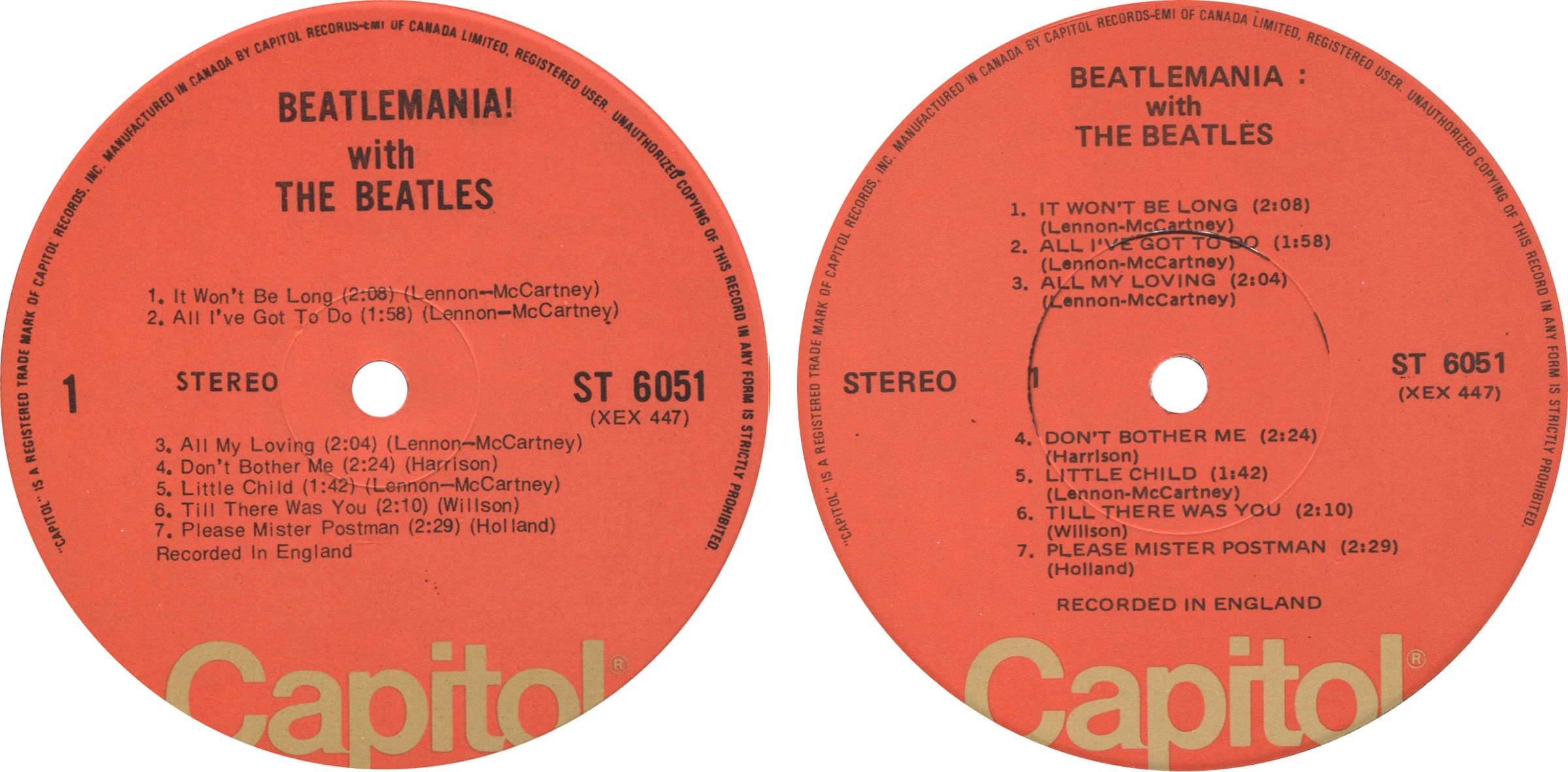 Beatlemania! With The Beatles, LP.6051.8.1
