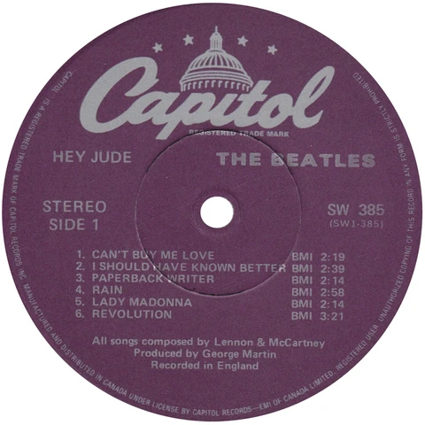 LP APP385.11.1, Purple 3rd Gen. (Capitol)