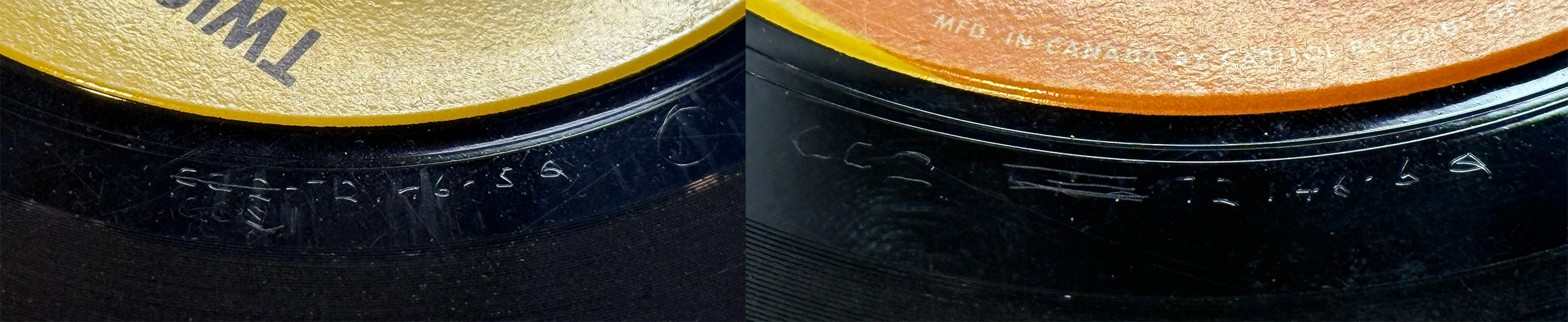 Twist And Shout / There's A Place, 45.72146.1.2, matrix stamp detail
