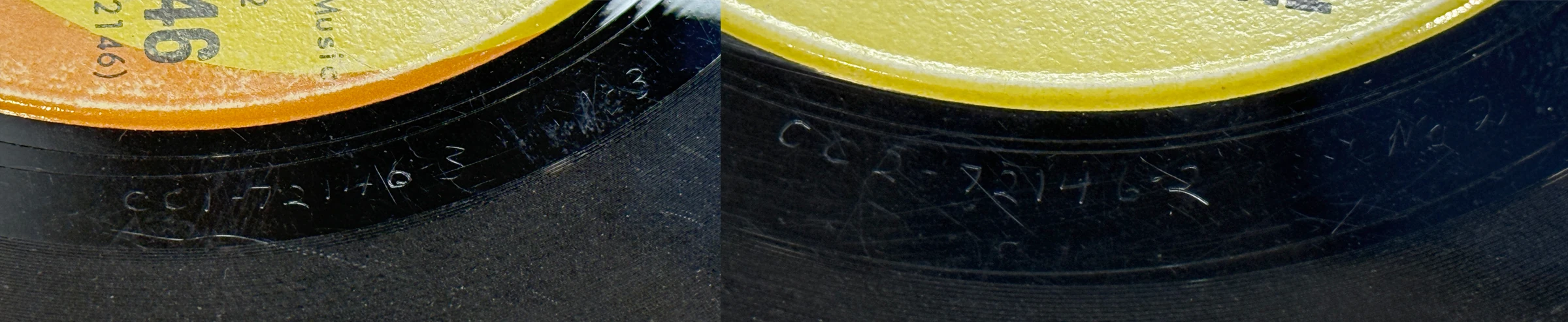 Twist And Shout / There's A Place, 45.72146.1.1, matrix stamp detail