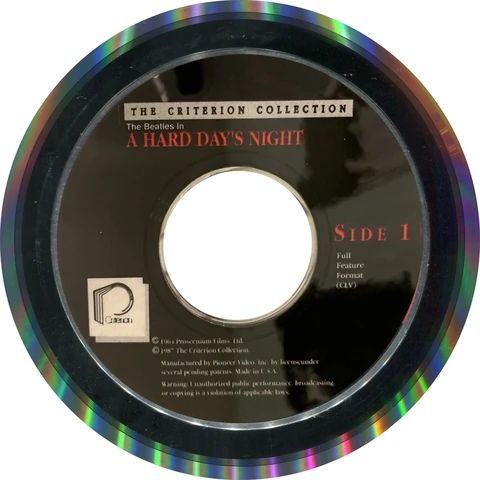 A Hard Day's Night, LD.1113.USA.1, Criterion Edition